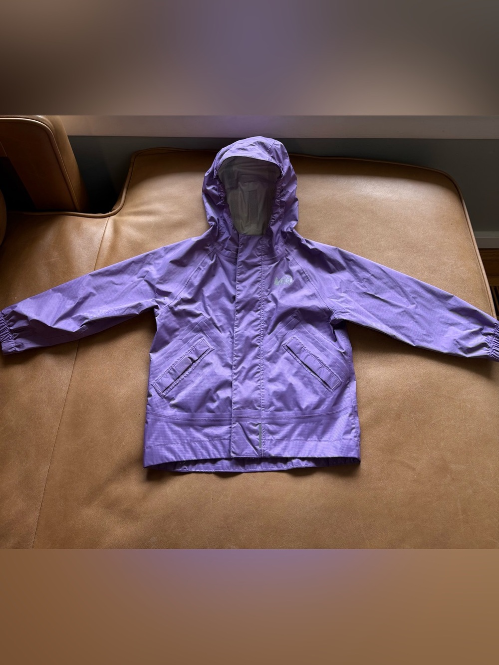REI Purple Hooded Rain Jacket